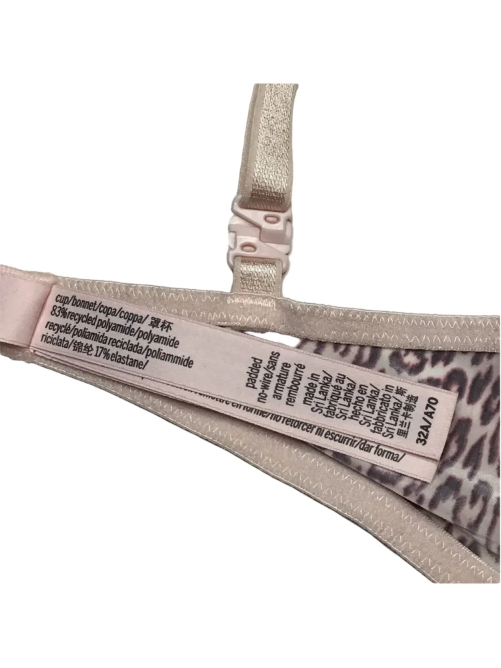 Women's Victoria's Secret 32A Beige Brown Leopard Print Bra